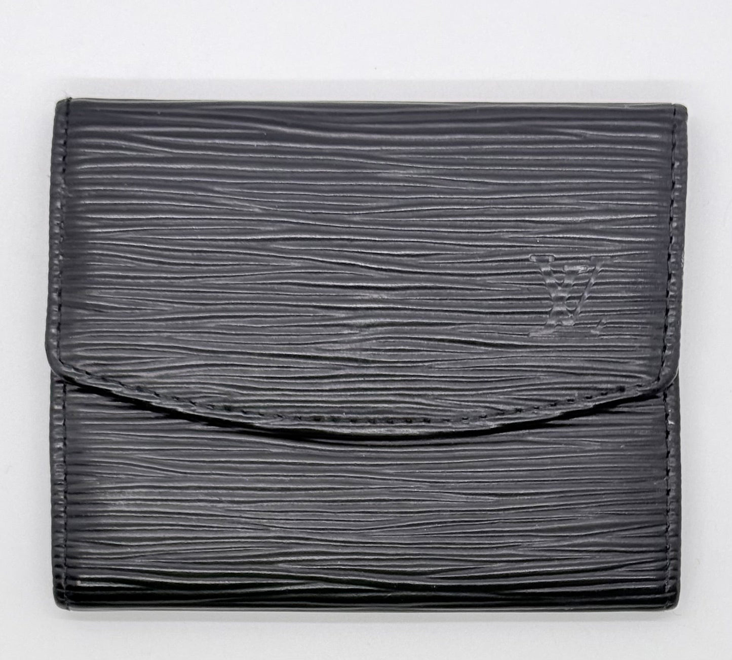 Louis Vuitton VINTAGE Epi Leather Compact Wallet Black-Authentic