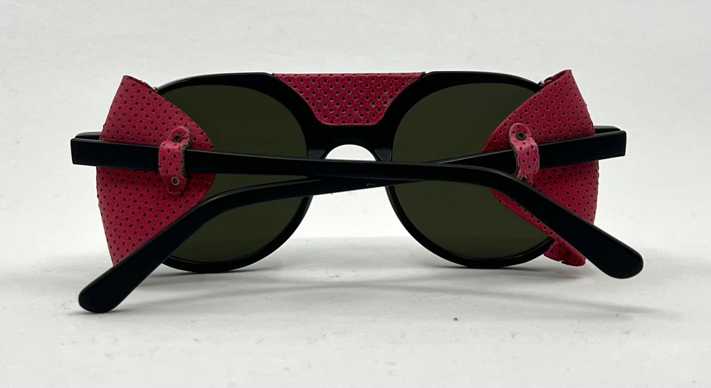 L.G.R Reunion III Glacier Sunglasses 49-22 Pink Leather Shields – Full Kit – Unworn