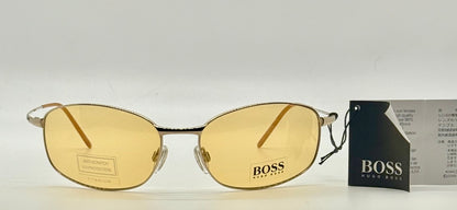 Hugo Boss Hb5774 Titanium Aviator Sunglasses Amber Lens Deadstock Japan