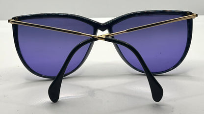 Silhouette M 1703 Spx Cat Eye Vintage Sunglasses W|New Solid Purple Custom Lenses-58Mm-Austria