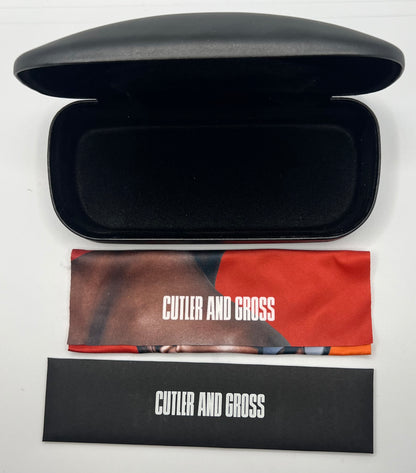 Cutler and Gross 1277 Round Sunglasses Gold|Black|White-New|Unworn-Full Kit-44mm