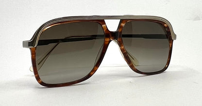 French Aviator Sunglasses-ANDES Amber-Vintage Deadstock-Collux France w/New Custom Lenses
