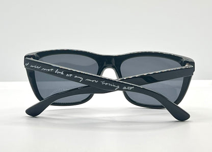 John Baldessari x Freeway Eyewear – “I Will Not Look at Any More Boring Art” – L.A. Rays Artist Series – Rare C1 – Full Kit-Unworn