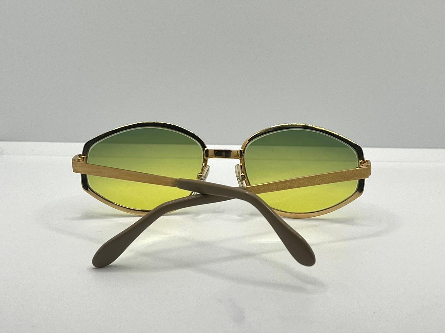 Vintage Deadstock Neostyle Boutique 303 Sunglasses – Custom Gradient “Citrine Moss” Lenses – Made In Germany – 52-18