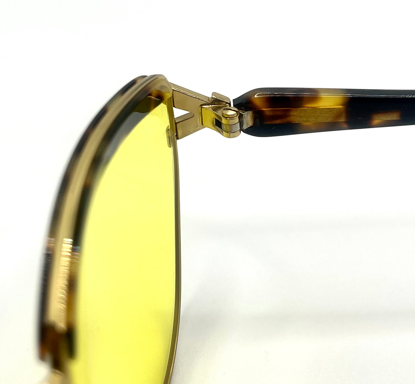 Kuchler K 80 Vintage Sunglasses-Gold & Tortois3 w|New, Custom Solid Yellow Lenses-Unworn
