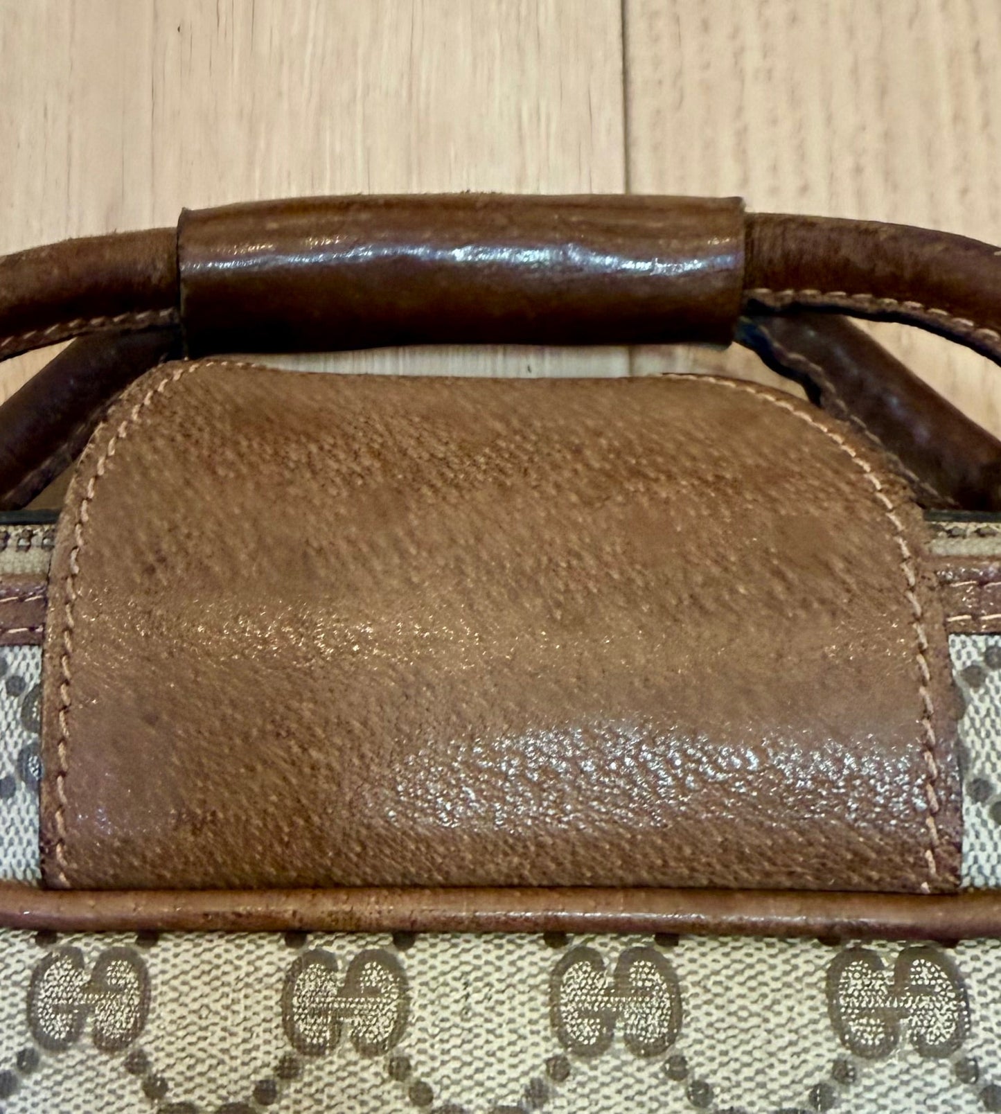 Vintage Gucci GG Supreme Web Stripe Suitcase 1980s Travel Case