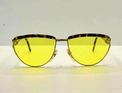 Kuchler K 80 Vintage Sunglasses-Gold & Tortois3 w|New, Custom Solid Yellow Lenses-Unworn