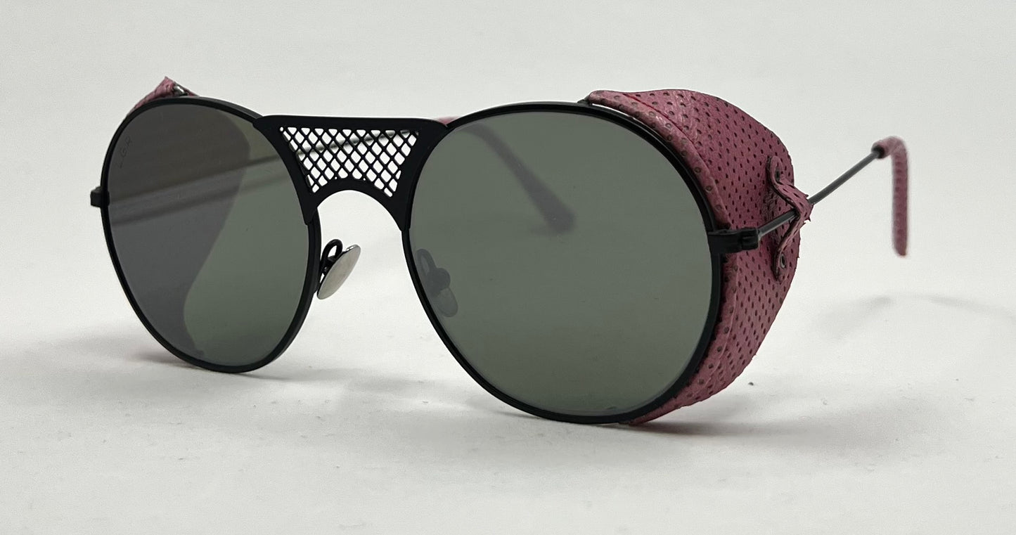 L.G.R Lawrence Flap 54-20-145 Pink Leather Side Shields Handmade in Italy Unworn