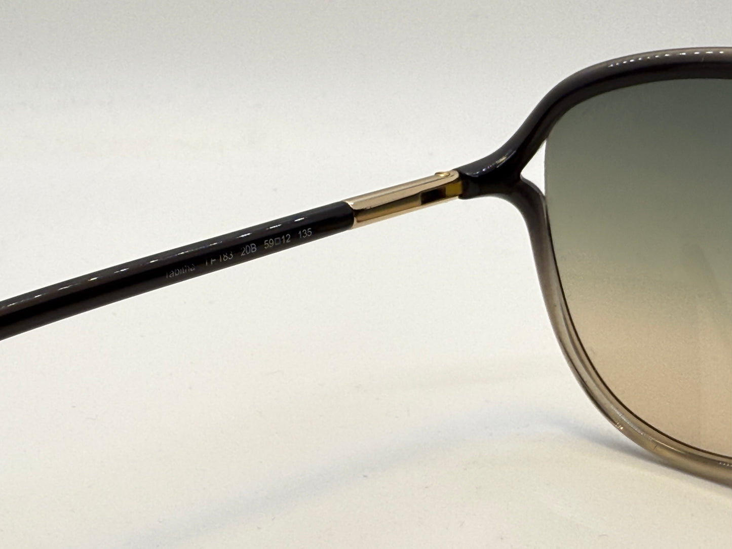 Tom Ford Tabitha Tf183 20B Green Aviator Sunglasses-Greenhoney Gradient Lenses-Full Kit