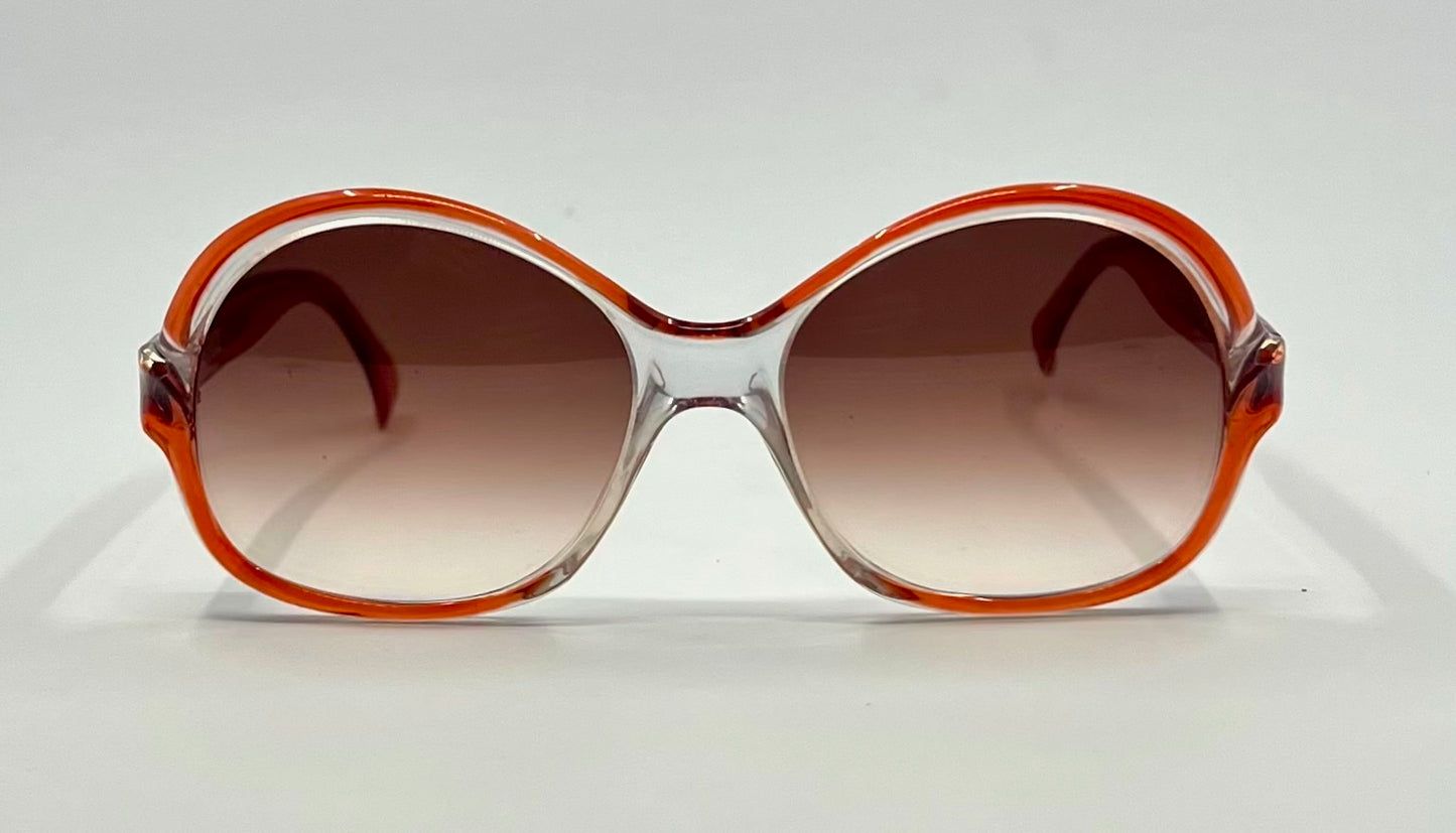 Lanvin OLB5 France-Oversized Round VINTAGE Sunglasses w/New Gradient Custom Lenses