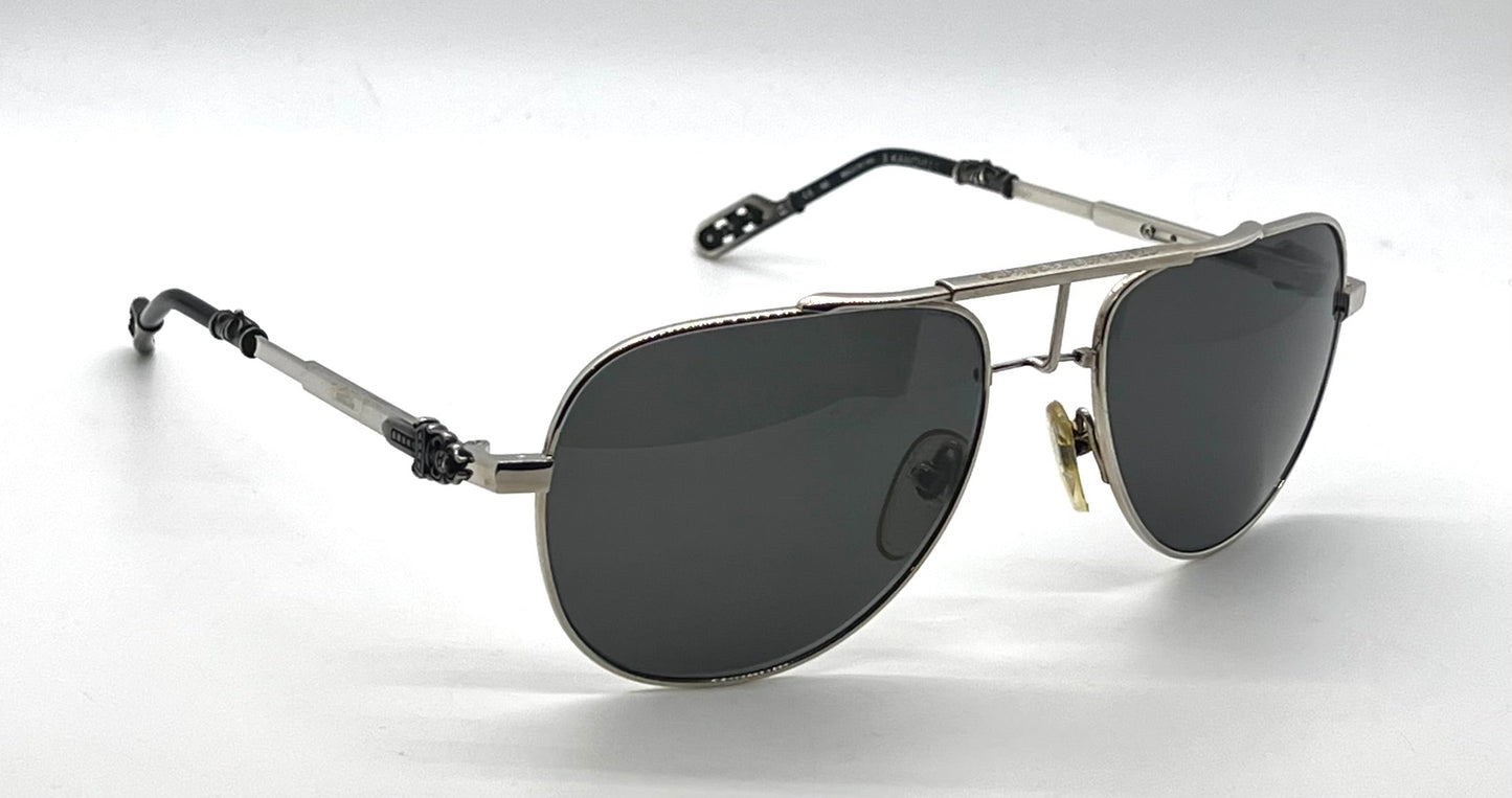 Chrome Hearts 2 KANCHU I Vintage Aviator Sunglasses Full Kit-Zeiss Lens-60mm