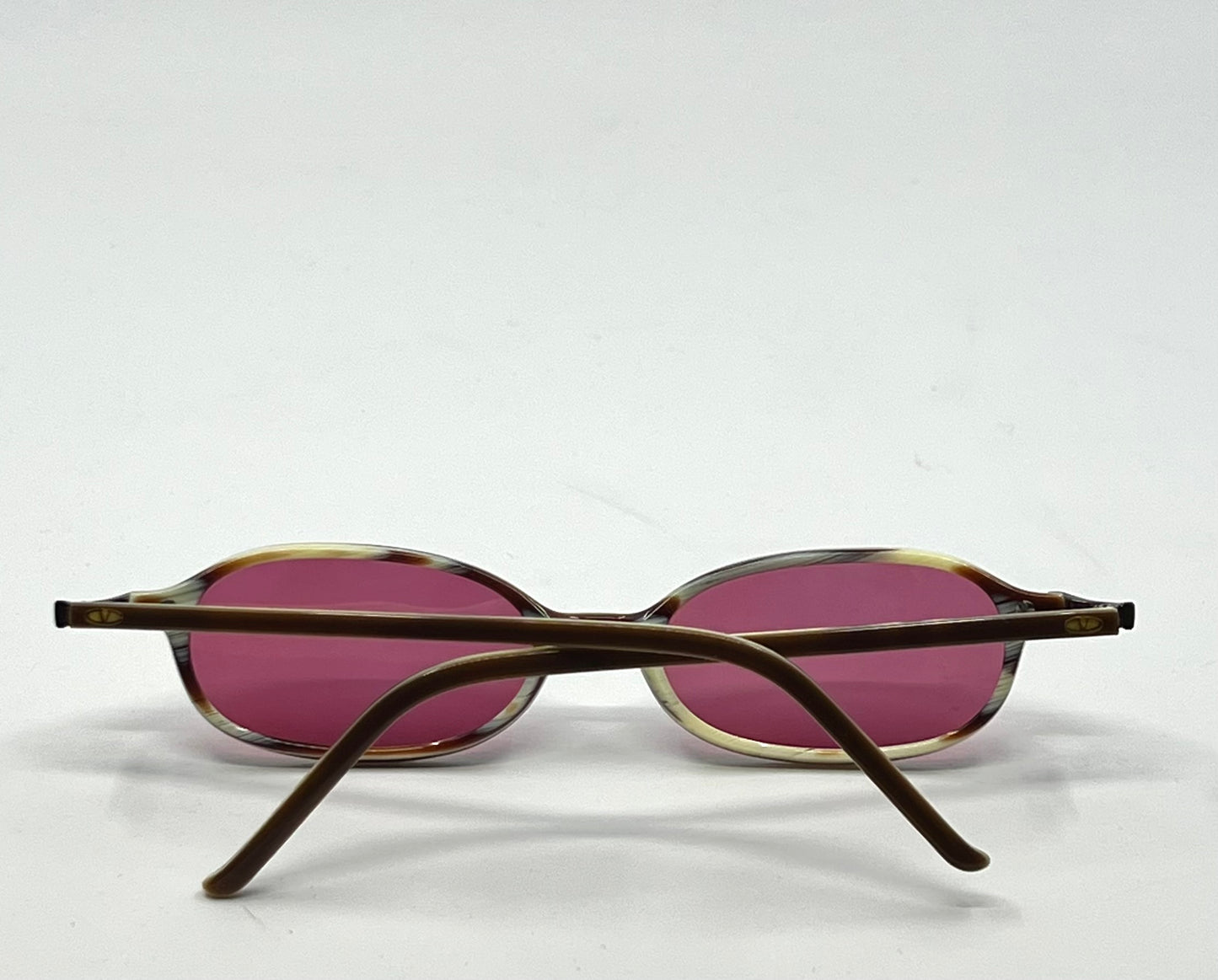 Valentino Vintage Sunglasses w|New Solid Pink Custom Tinted Lenses-Italy-Unworn