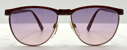 Silhouette V6055 6081 Vintage Sunglasses w|New Pink-Purple Custom Lenses-54mm-Austria