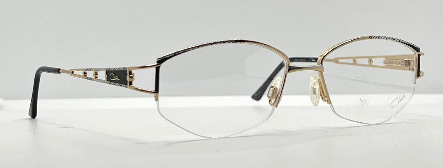 Cazal Mod 453 Col 190-Vintage Eyeglass Frame-Gold|Black-53Mm-Germany-Deadstock|Unworn