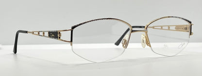 Cazal Mod 453 Col 190-Vintage Eyeglass Frame-Gold|Black-53Mm-Germany-Deadstock|Unworn