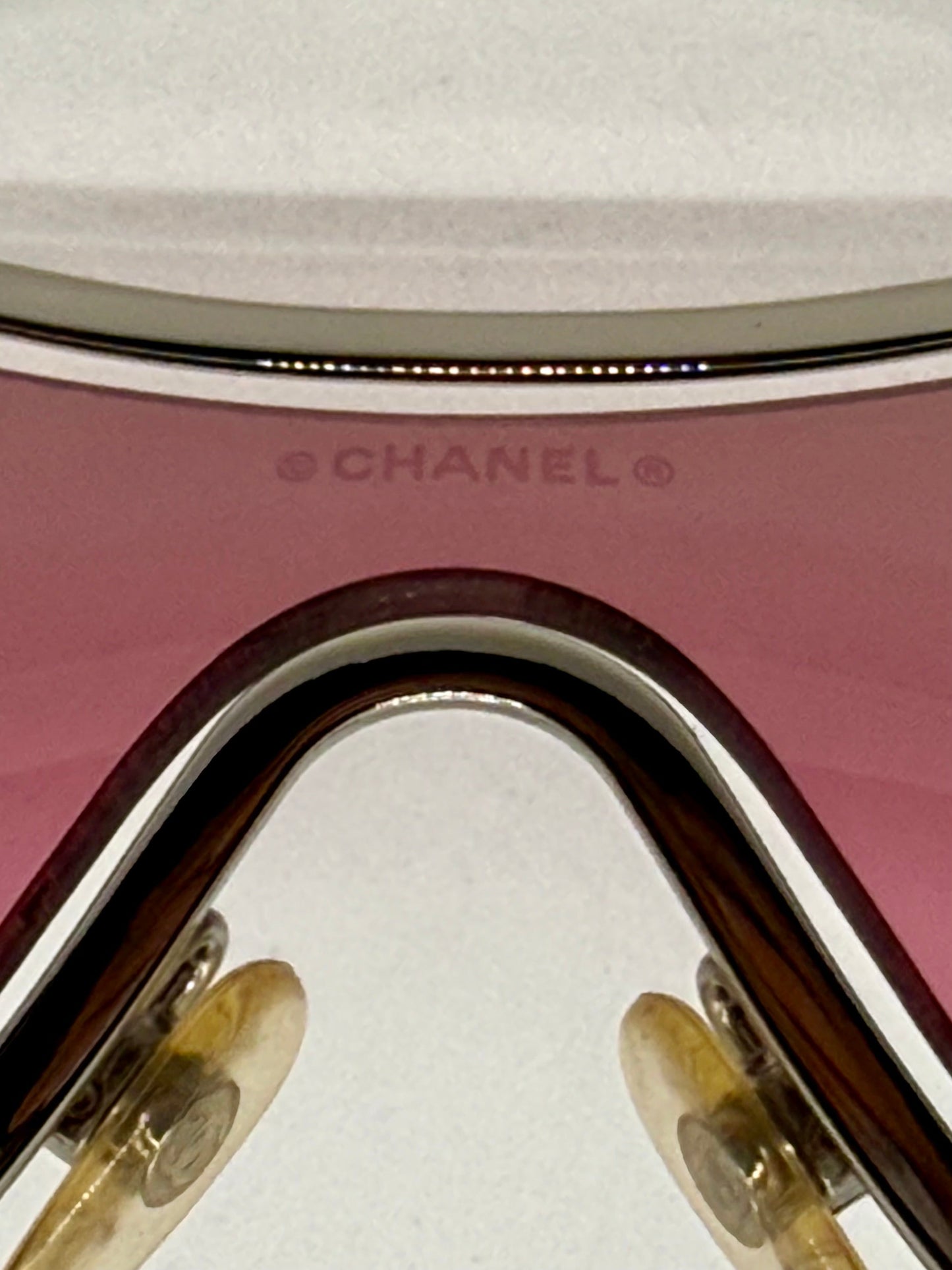 Chanel 4030 Y2K VINTAGE Shield Sunglasses Pink Lens Collector-Rare