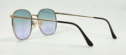 Hoya CP11 Vintage Gold Aviator Sunglasses-New Aqua Gradient Custom Lenses-Japan