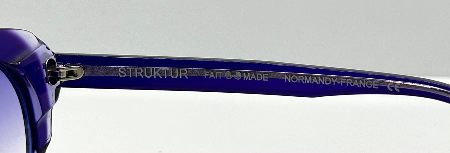 Struktur “Elixir”-Purple Clear Acetate Sunglasses W|New, Custom Lavender Gradient Lenses-New|Unworn-France