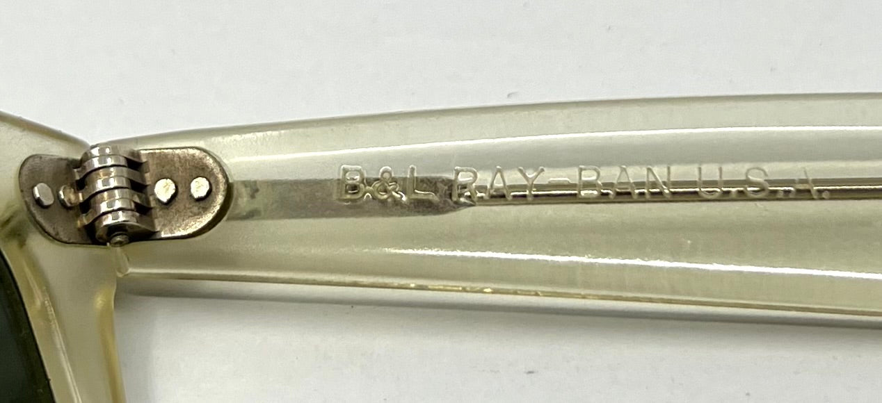 B&L Ray-Ban VINTAGE Wayfarer 5022 Crystal Clear Sunglasses USA w/ Original Lenses