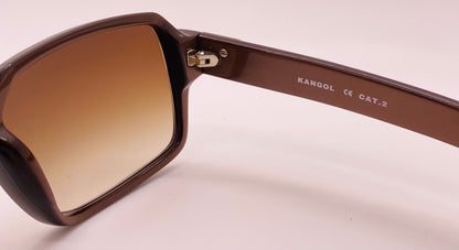 Vintage Nos Kangol Kl500-3 Sunglasses With Brand New, Custom Berko’S Designs Gradient Brown Lenses - 56Mm