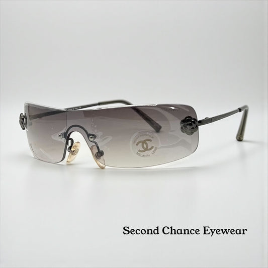 Chanel 4086 c.240/54 Shield Sunglasses Gunmetal Grey Gradient – Deadstock