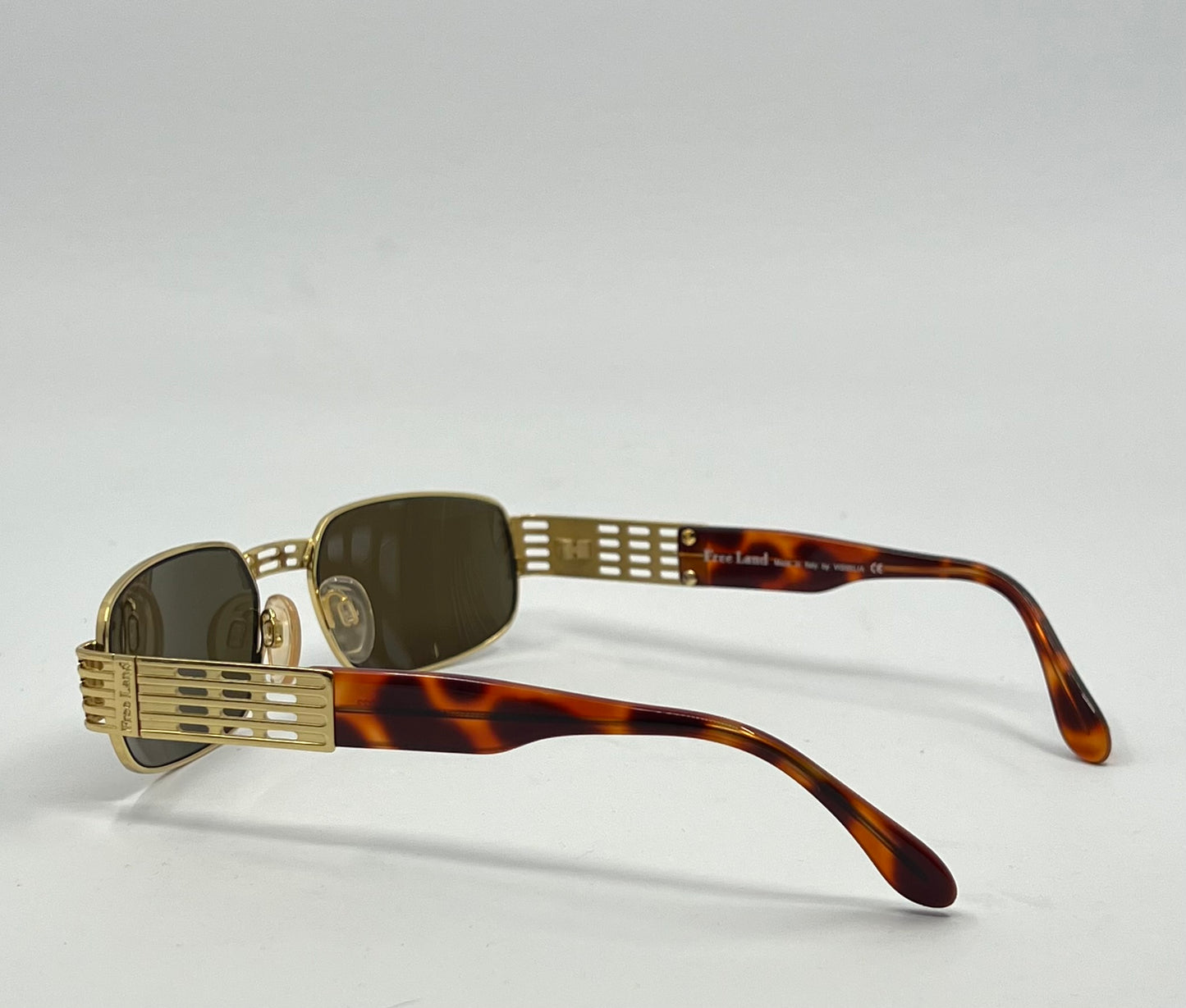 Free Land Visibilia Fl 613 023 Gold Lattice Italy Sunglasses Vintage|Deadstock Unworn