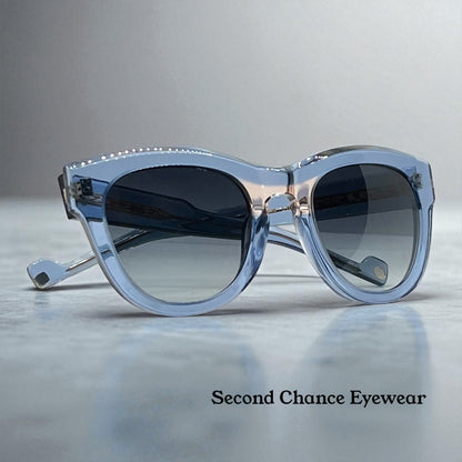 Entourage of 7 Sycamore-Ice Blue 51-24-142 Grey Gradient Sunglasses-New|Unworn