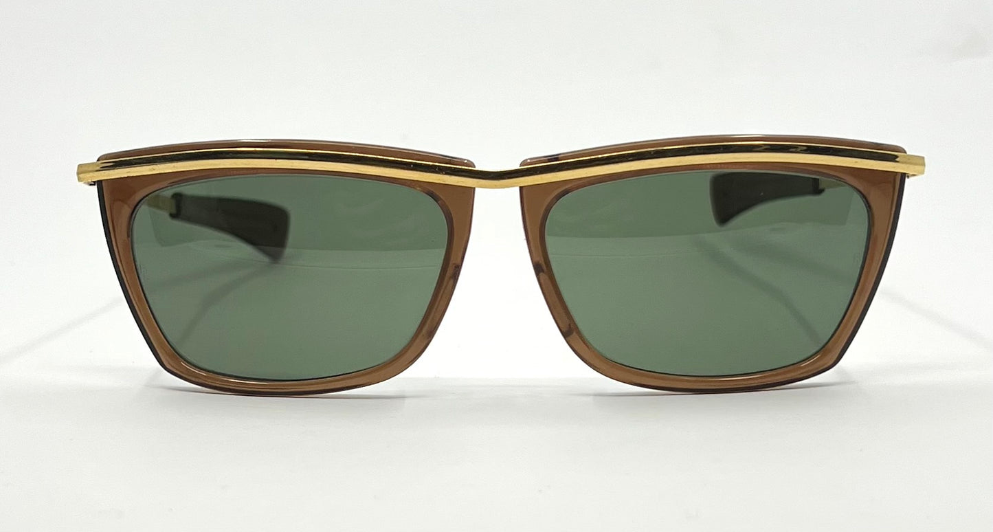 Vintage B&L Ray-Ban USA Pre-Olympian Deluxe Gold Tortoise Sunglasses BL Lenses