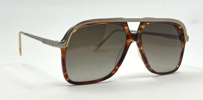 French Aviator Sunglasses-ANDES Amber-Vintage Deadstock-Collux France w/New Custom Lenses