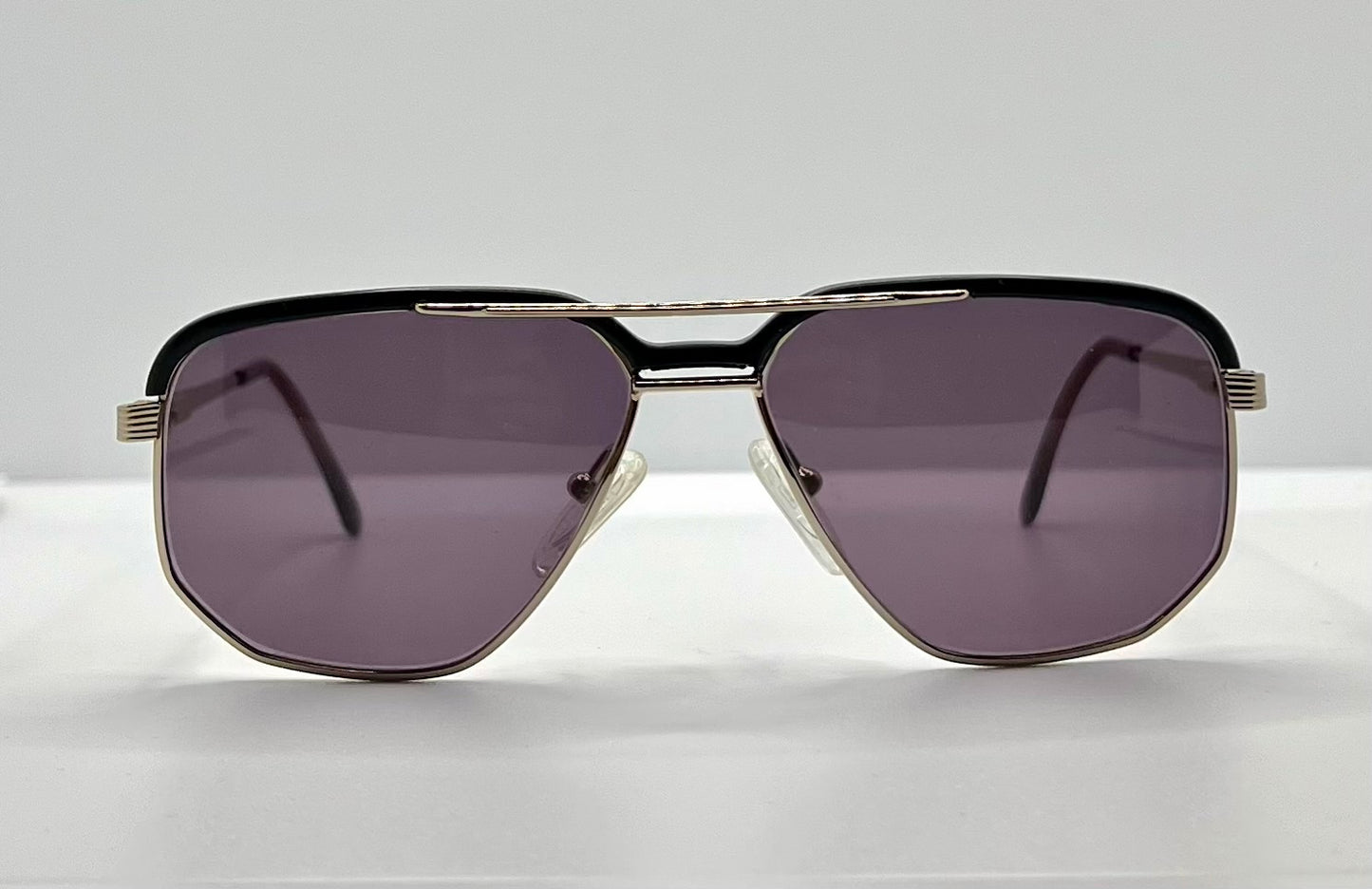 High Fashion Mod. 1729 – Italian Metal Vintage Aviator W|New, Custom Violet Grey Lenses