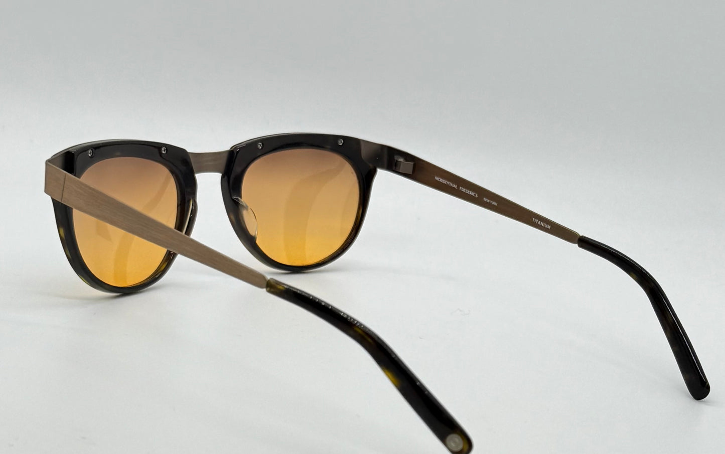 Morgenthal Frederics Maya Sunglasses – Handmade In Japan – Titanium & Acetate – Berko’S Designs Custom Gradient Lenses – New Full Kit