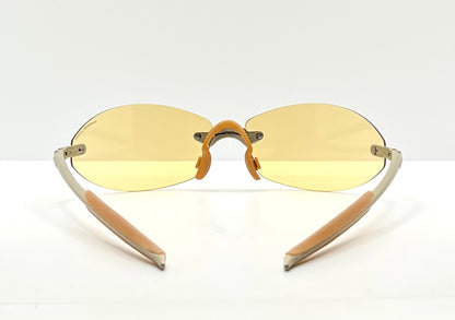 Carrera Wizard 28Z-Vintage Rimless Yellow Shield Sunglasses-66Mm-Italy