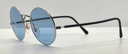 Armony- Olimpic 1 -Round Vintage Sunglasses w|New Sky Blue Custom Gradient Tinted Lenses