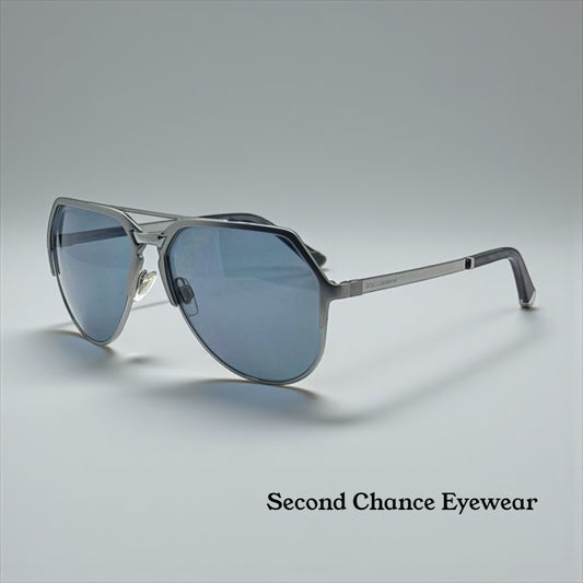 Dolce & Gabbana DG2151 1108/81 59mm-Gunmetal Aviator Sunglasses-made in Italy-Full Kit