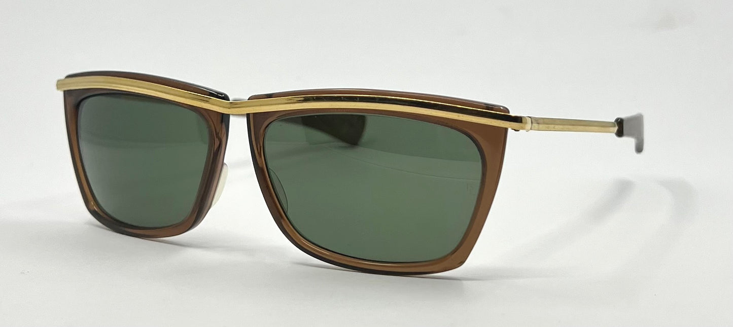 Vintage B&L Ray-Ban USA Pre-Olympian Deluxe Gold Tortoise Sunglasses BL Lenses