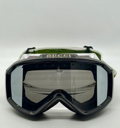 Gucci Web Stripe Ski Goggles-Black GG Logo-Deadstock Full KitaAlpine Capsule-Rare