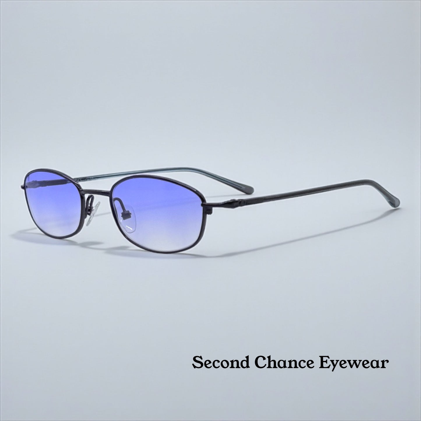 Christian Dior CD 3589 20S-Y2K Blue Oval Sunglasses w/New Blue Sky Gradient Custom Lenses