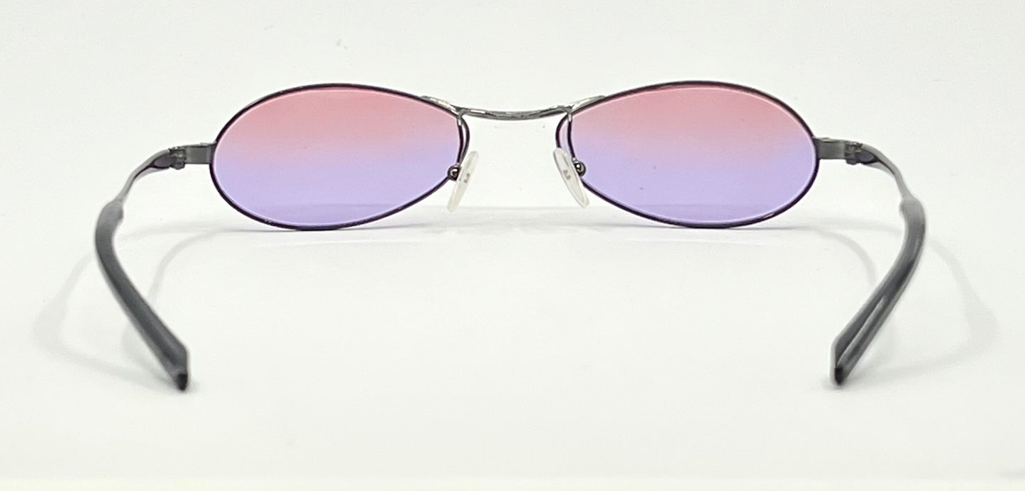 Gucci GG2678 628 Y2K Vintage Oval Sunglasses w/New Violet-Rose Gradient Custom Lenses