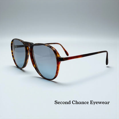 Silhouette Mod 237 Col 09 Vintage Sunglasses W|New Solid Blue Tinted Custom Lenses-Austria|60Mm