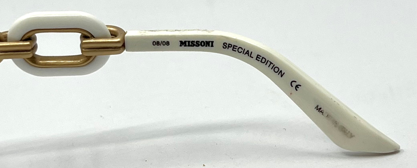 Missoni Mi66601 Special Edition White|Gold Sunglasses – Deadstock Unworn