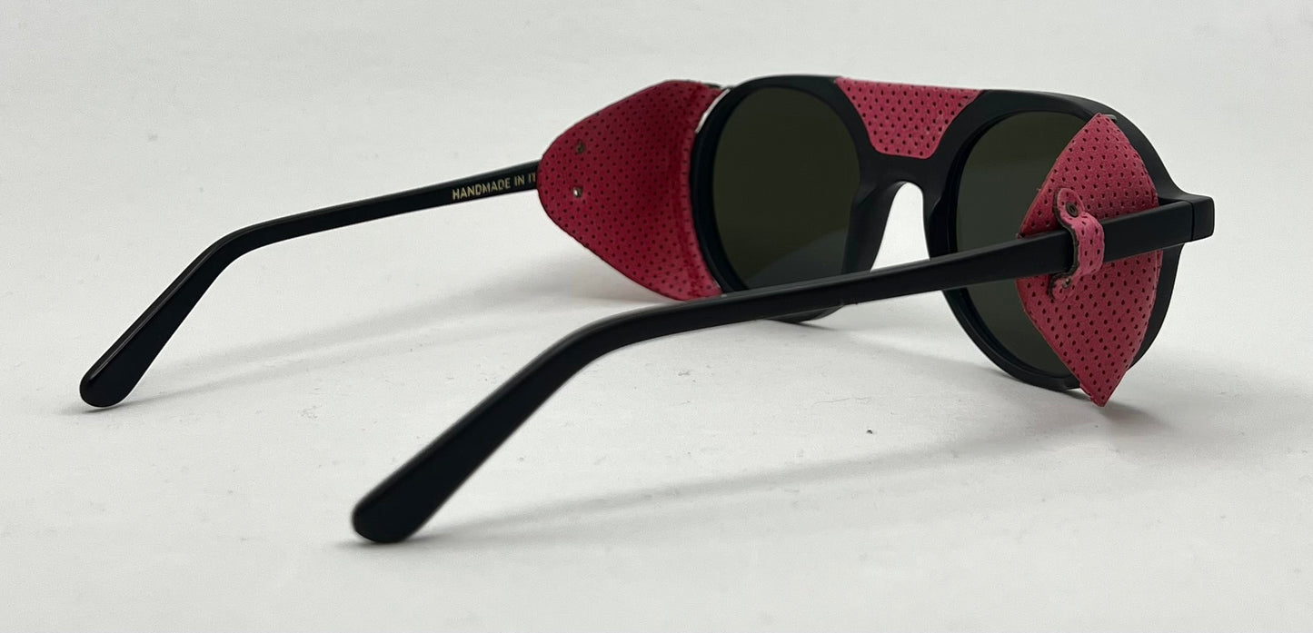 L.G.R Reunion III Glacier Sunglasses 49-22 Pink Leather Shields – Full Kit – Unworn