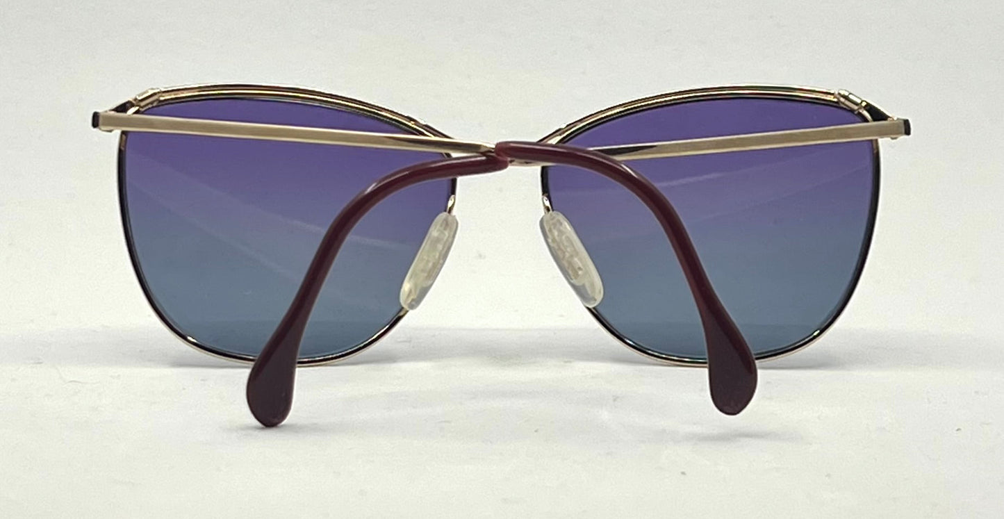ZEISS Germany 6840 – Vintage Metal Sunglasses-New Gradient Custom Lenses-Unworn