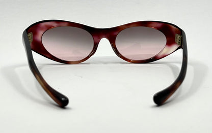 French Artisan A640 Vintage Sunglasses-Burgundy Acetate-New Gradient Custom Lenses