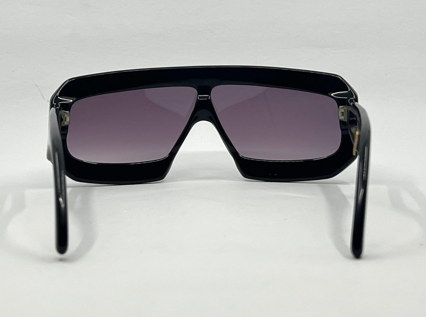 Claudia Carlotti Zenith CS-10 Vintage Shield Sunglasses Black/Gold Collector’s Cond