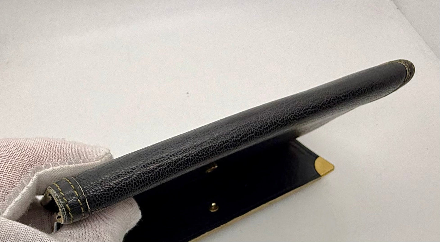 Louis Vuitton Vintage Navy Blue Leather Continental Long Wallet – France