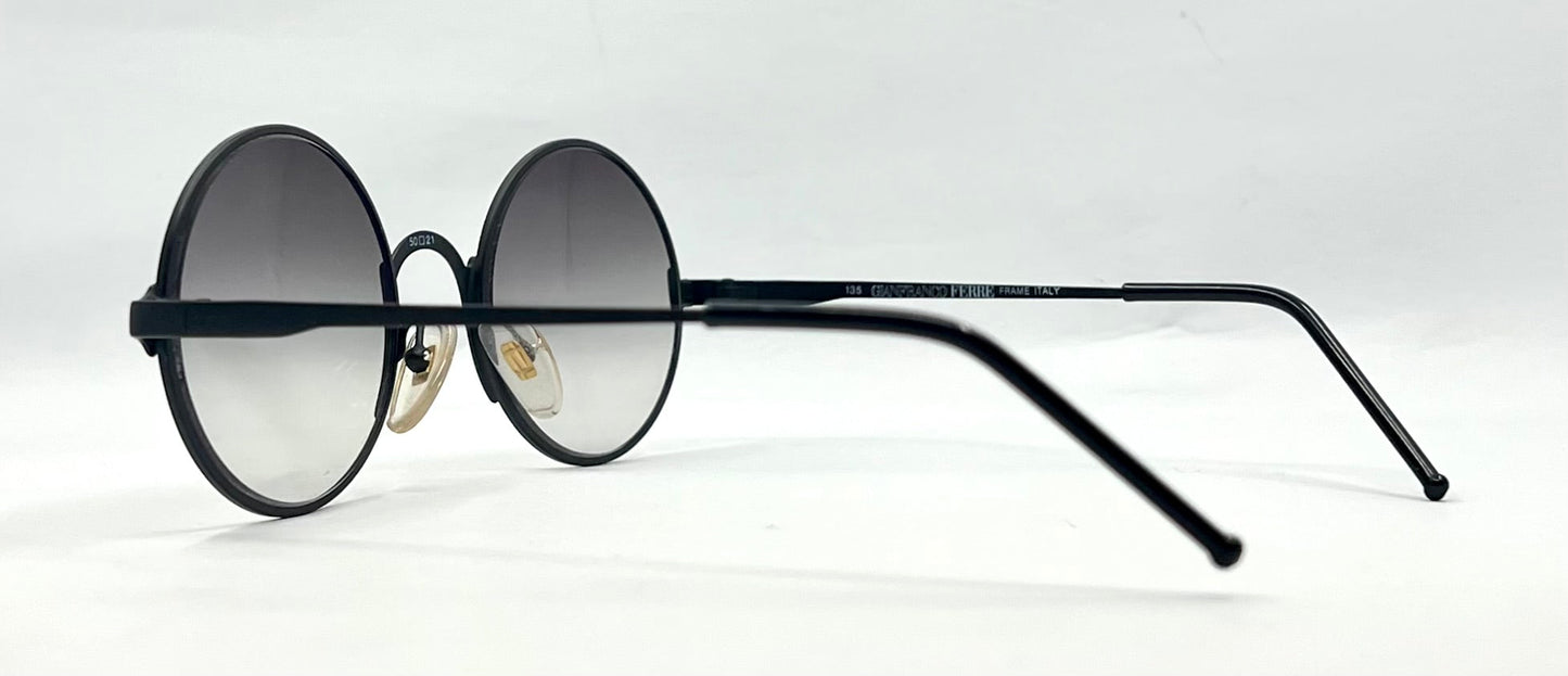 Gianfranco Ferré GFF 23-Vintage Round Sunglasses 50-21 Made in Italy