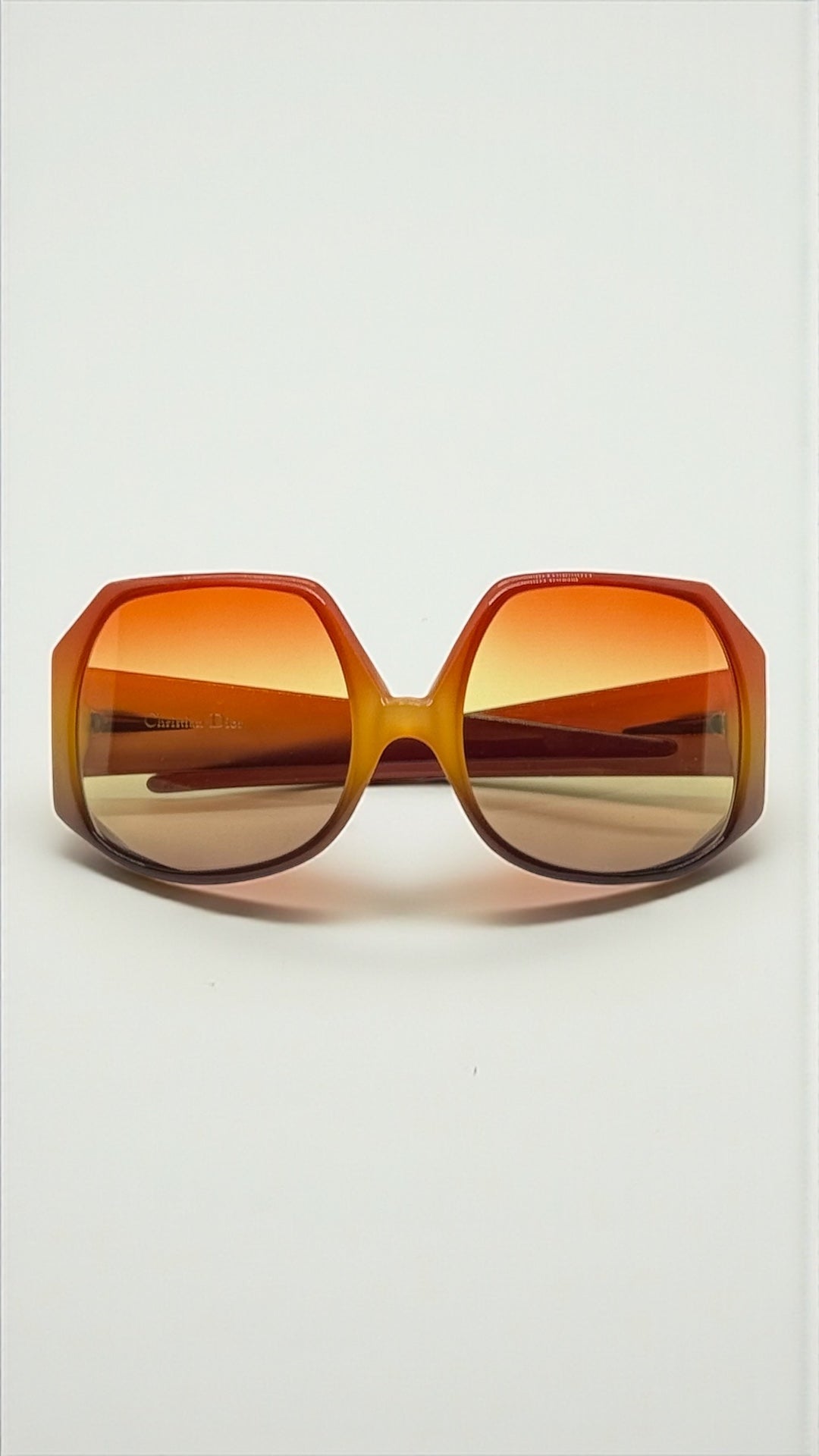 Christian Dior DO4 1970s Oversized Sunglasses w/New Tri-Gradient Tinted Lenses