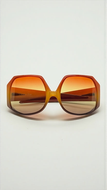 Christian Dior DO4 1970s Oversized Sunglasses w/New Tri-Gradient Tinted Lenses