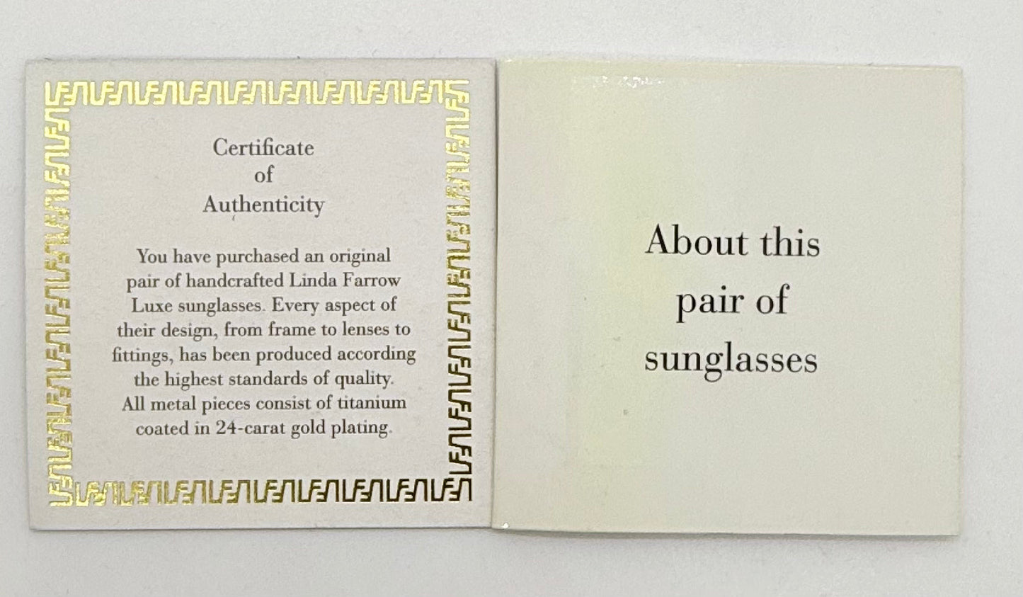 Linda Farrow Luxe Lfl|1|6 Grey Gold Oversized Sunglasses Japan Deadstock Kit