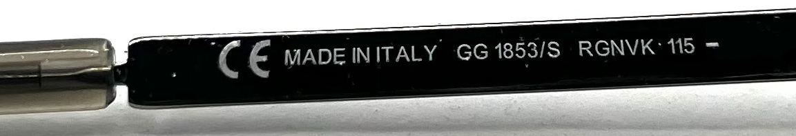 Gucci GG 1853/S RGNVK Shield Rimless Sunglasses Made in Italy - Deadstock/Unworn